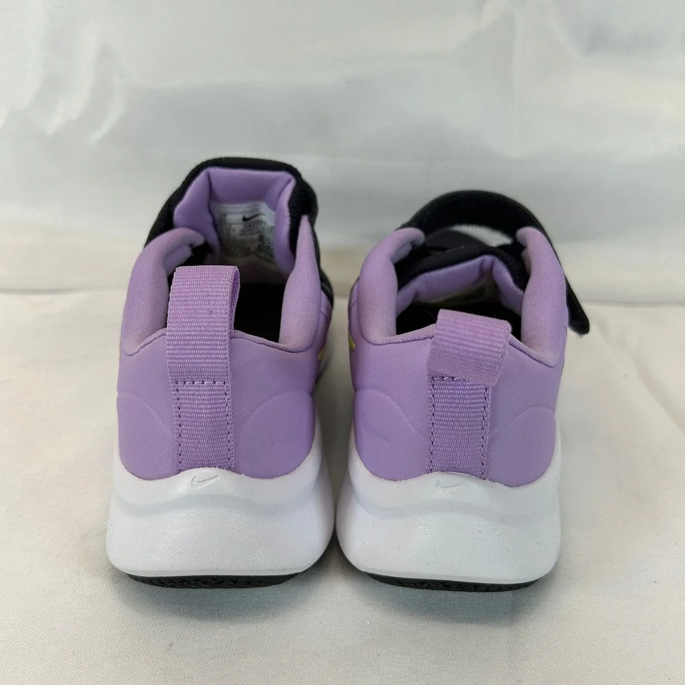 Nike Star Runner 3 Kids Size 2Y Black Purple Lemon Venom DA2777-500 Sneaker